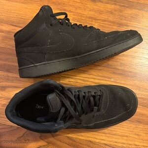 men’s black Nike high top shoes